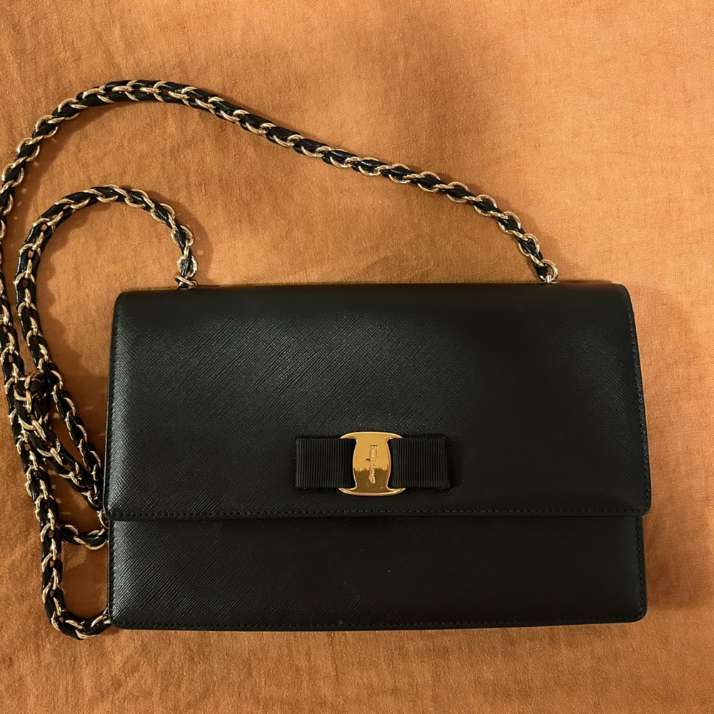Salvatore Ferragamo Black Shoulder Bag
